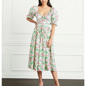 Hill House Ophelia Nap Dress, Pink Roses Poplin, Size M, WORN ONCE